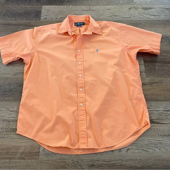 orange ralph lauren dress shirt Polo Ralph Lauren Men's Slim Fit Button Down Oxford Shirt in Spring Orange  Polo Ralph Lauren